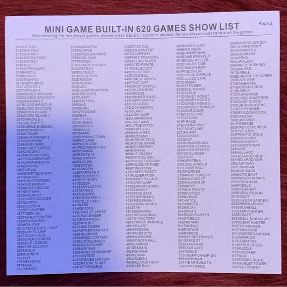 New - Wireless Classic Retro Handheld Game Console with 620 Built-in Games - Picture 7 of 15